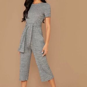 Grey Flare Leg Jumpsuit